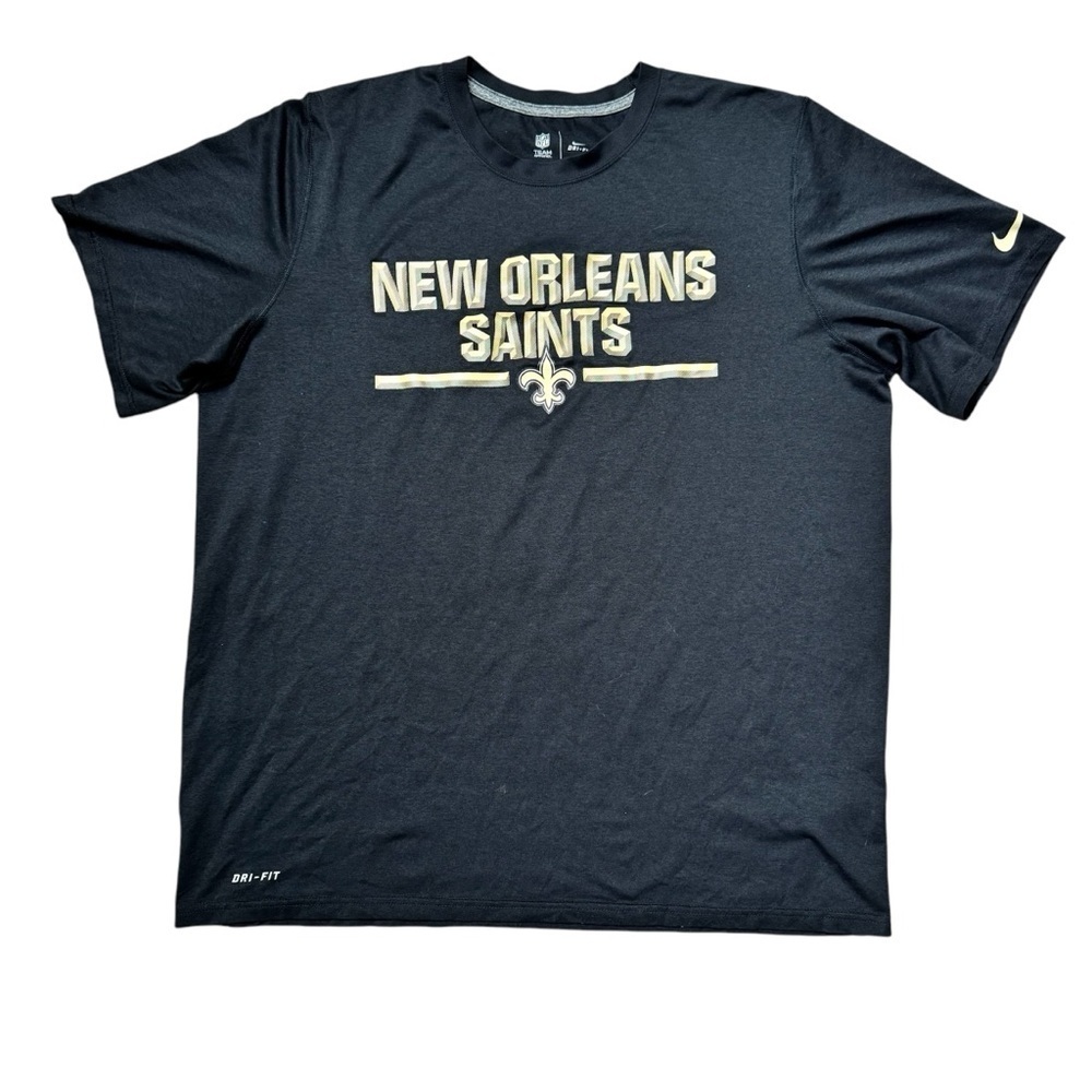 NFL Team Apparel New Orleans Saints Nike Football T-Shirt Men XL Grey